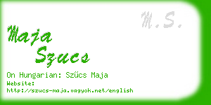 maja szucs business card